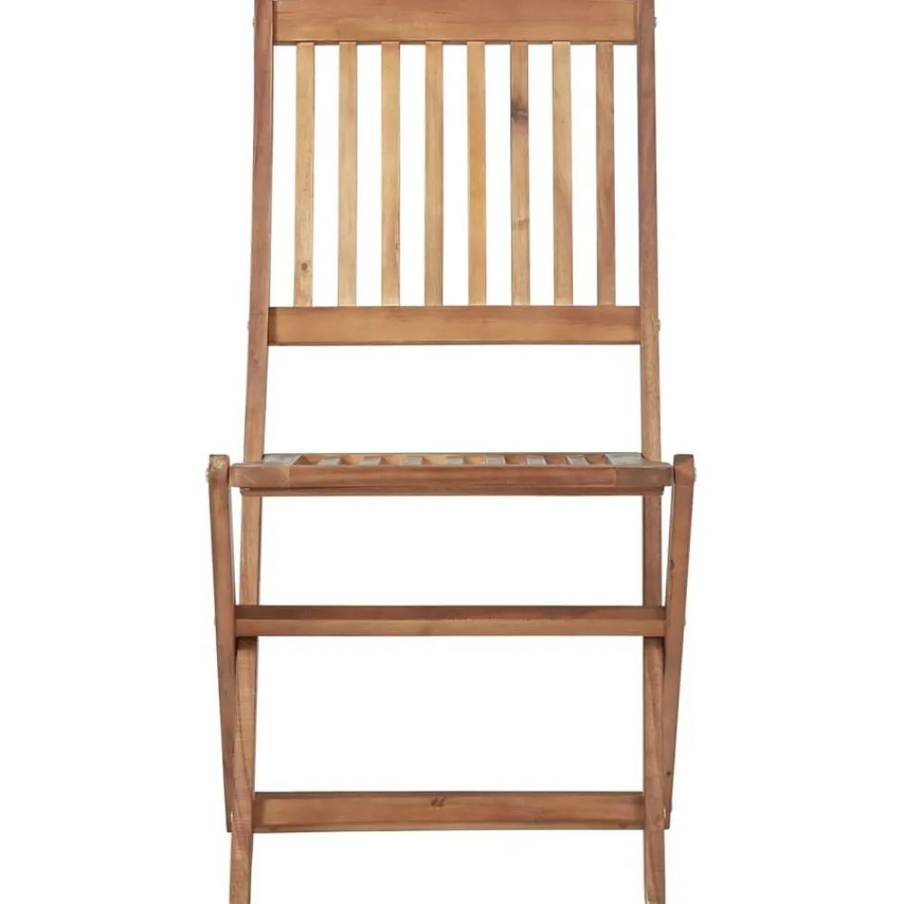 vidaXL Sillas plegables de jardín 2 unidades madera maciza de acacia New
