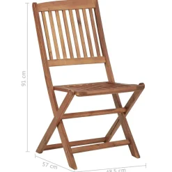 vidaXL Sillas plegables de jardín 2 unidades madera maciza de acacia New