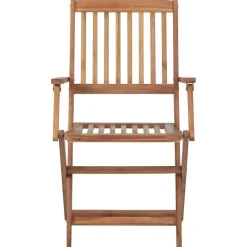vidaXL Muebles De Jardín-Sillas plegables de jardín 2 unidades madera maciza de acacia