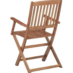 vidaXL Muebles De Jardín-Sillas plegables de jardín 2 unidades madera maciza de acacia