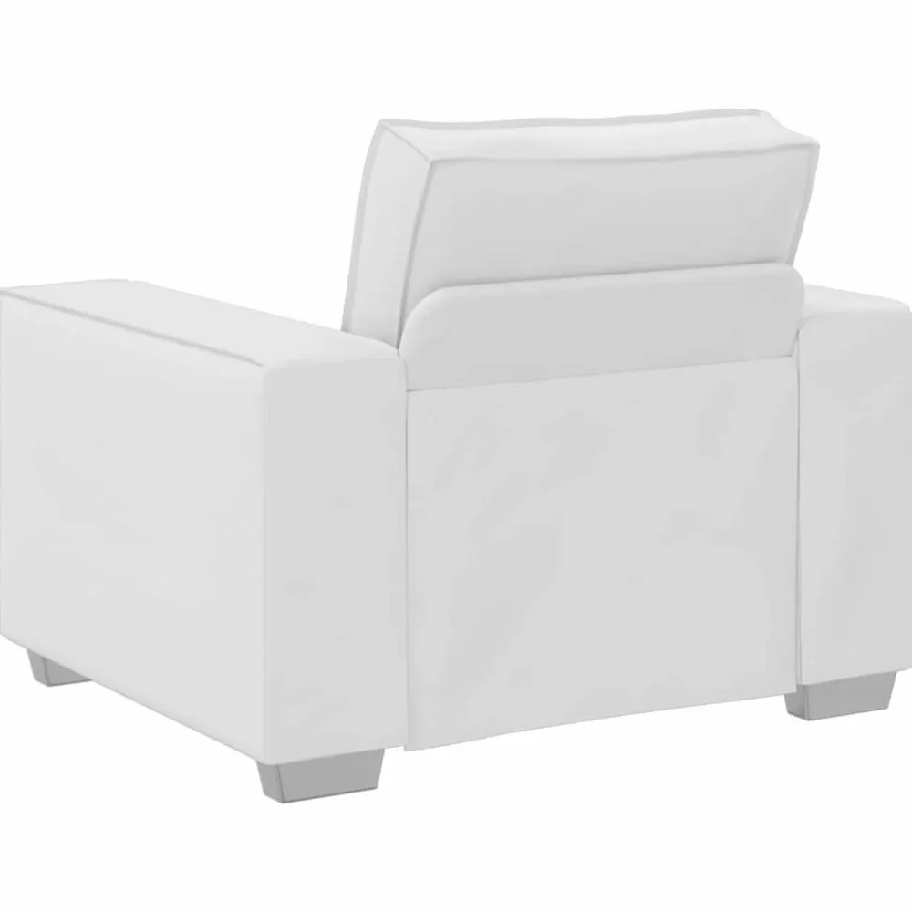vidaXL Sillón 100 cm Cuero sintético White Clearance