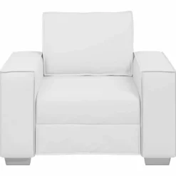 vidaXL Sillón 100 cm Cuero sintético White Clearance