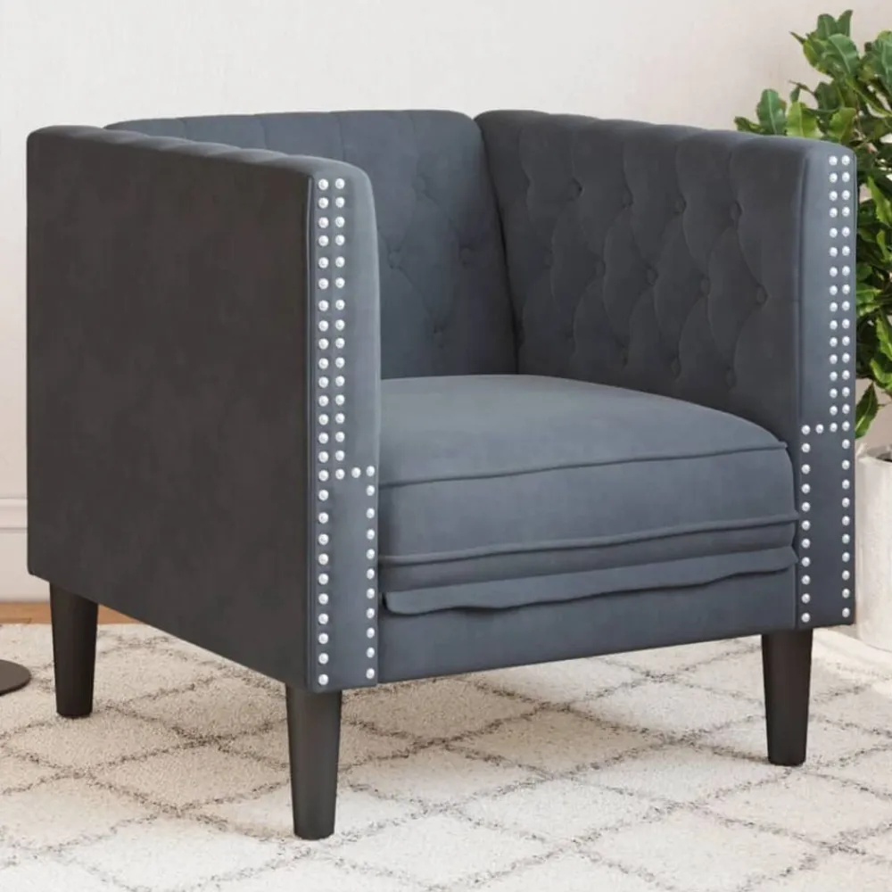 vidaXL Sofás-Sillón Chesterfield de terciopelo