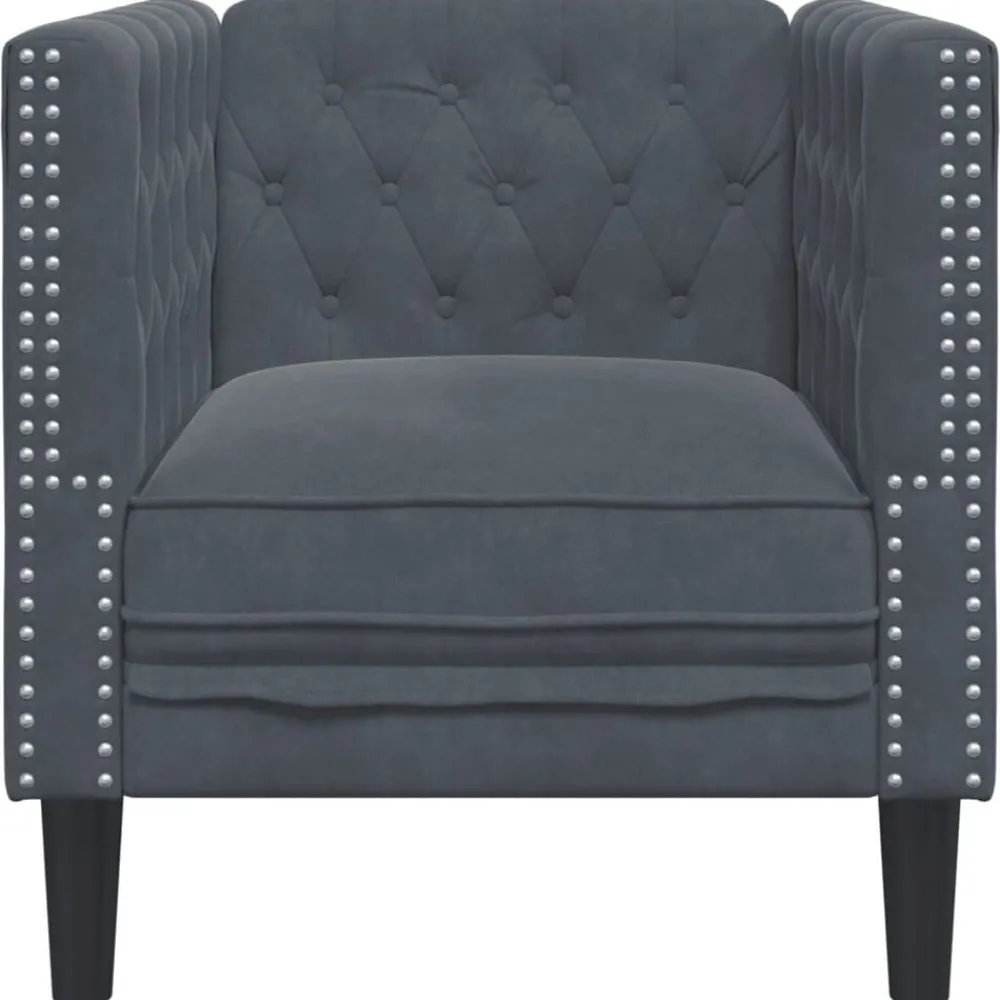 vidaXL Sofás-Sillón Chesterfield de terciopelo