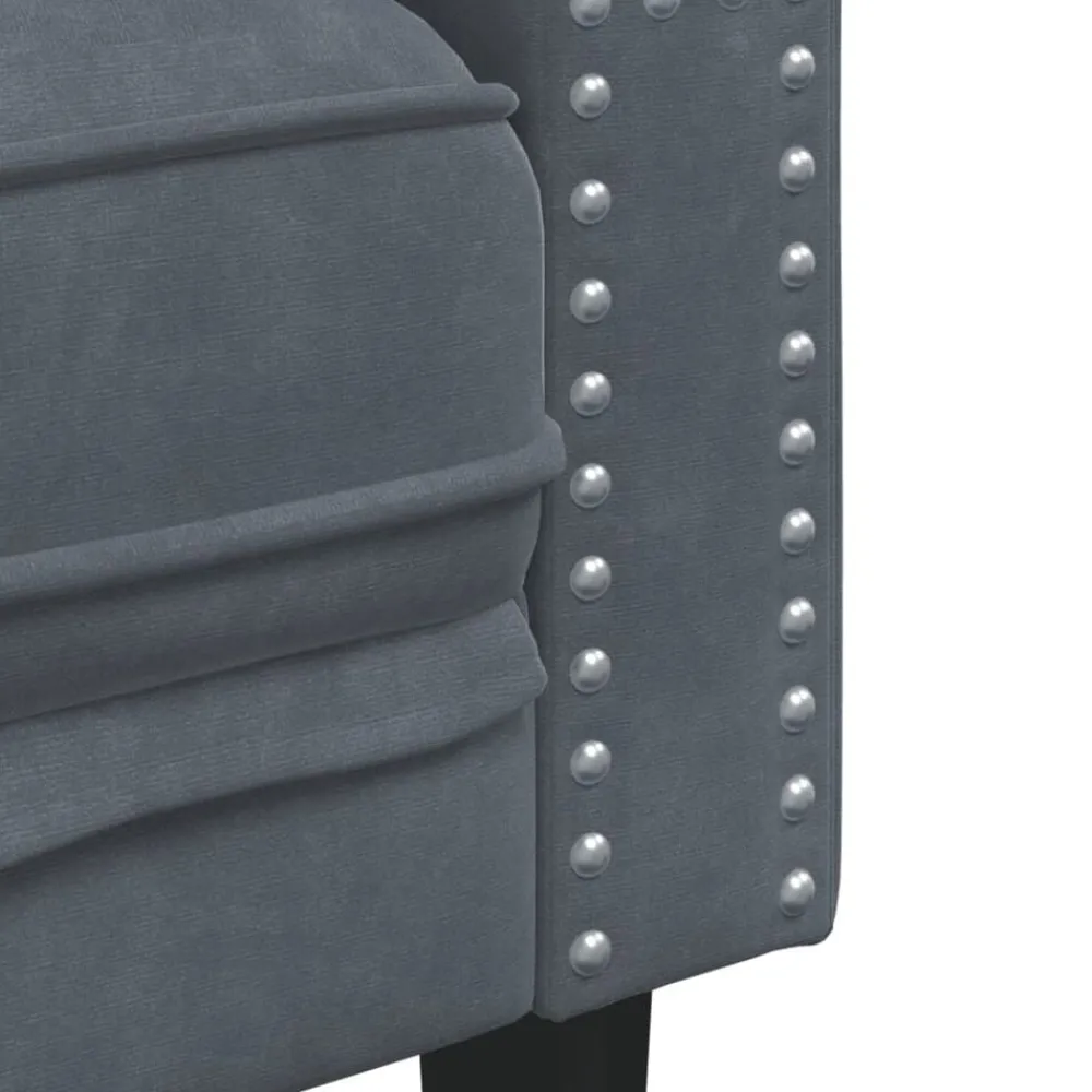 vidaXL Sofás-Sillón Chesterfield de terciopelo