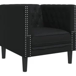 vidaXL Sofás-Sillón Chesterfield de cuero artificial
