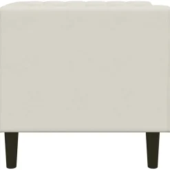 vidaXL Sofás-Sillón Chesterfield de terciopelo blanco