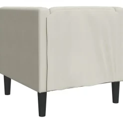 vidaXL Sofás-Sillón Chesterfield de terciopelo blanco