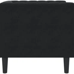 vidaXL Sillón Chesterfield de terciopelo Negro Discount