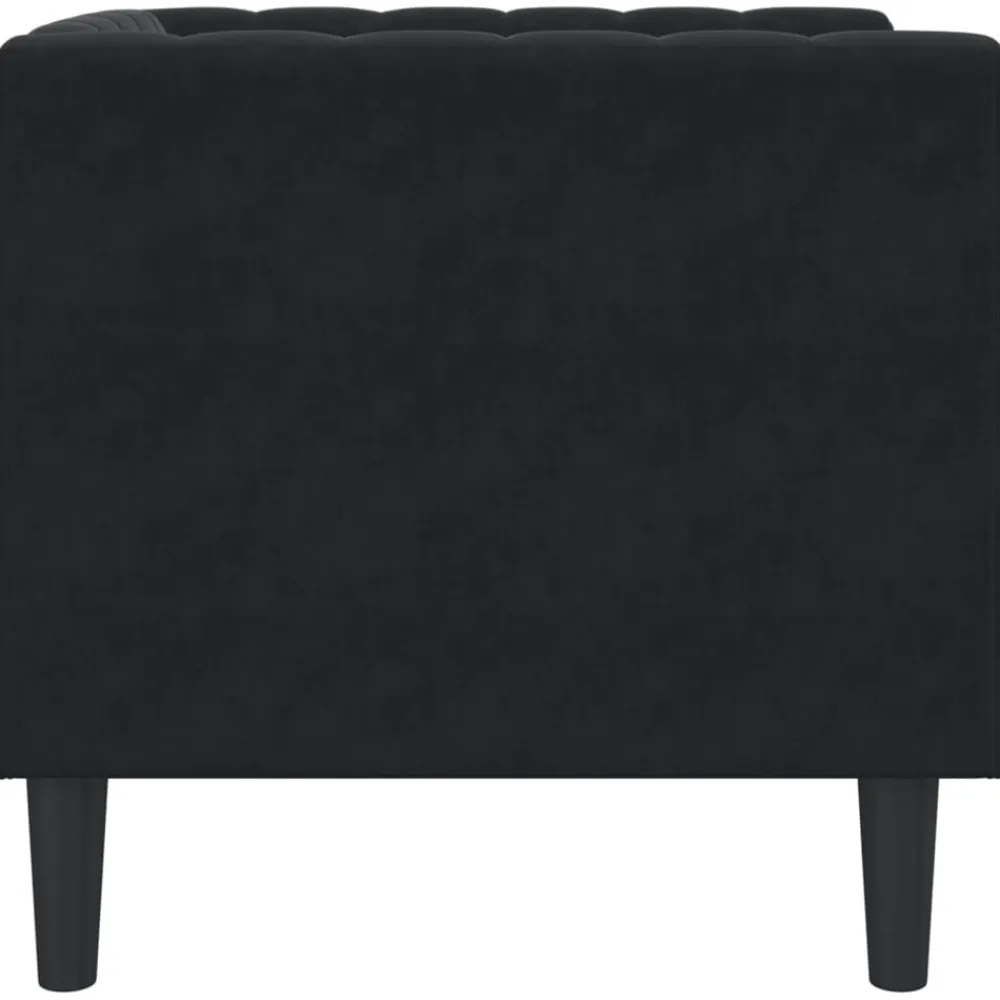 vidaXL Sillón Chesterfield de terciopelo Negro Discount
