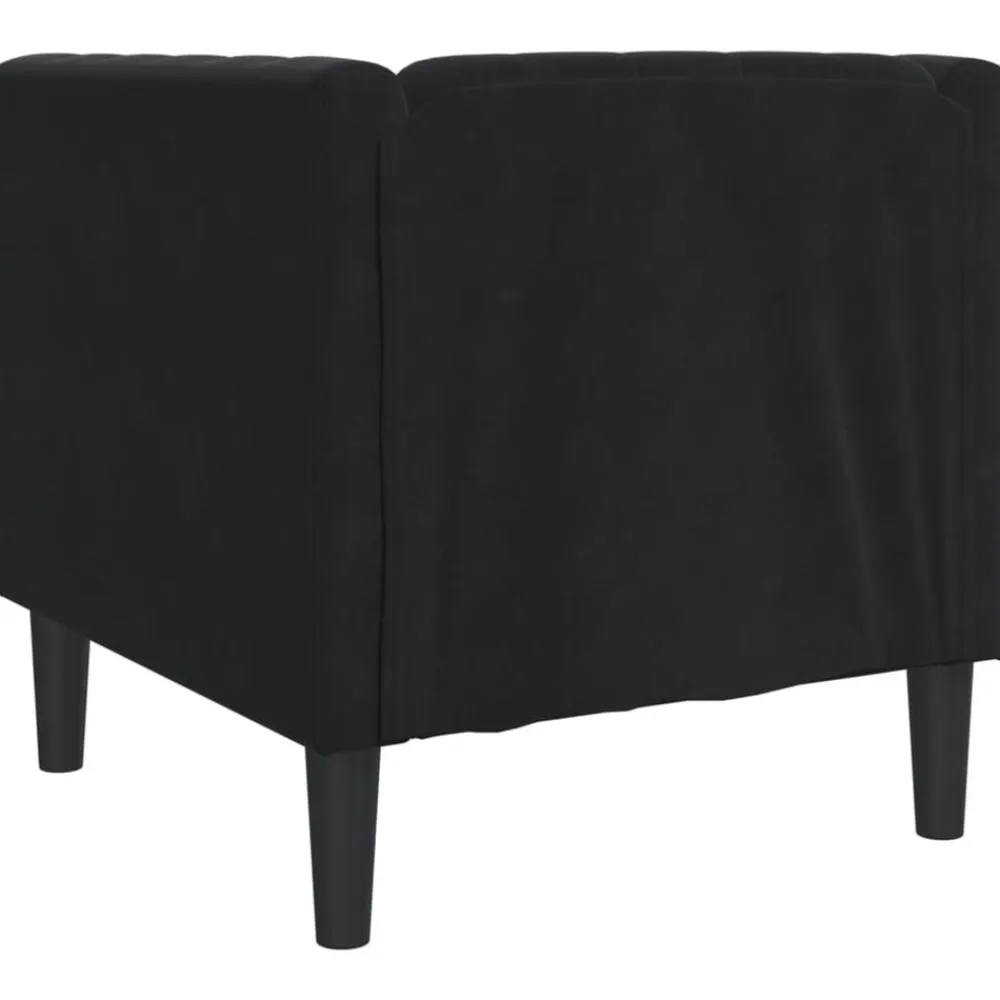 vidaXL Sillón Chesterfield de terciopelo Negro Discount