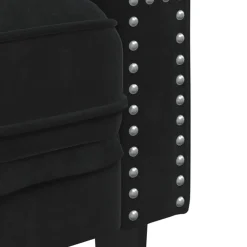 vidaXL Sillón Chesterfield de terciopelo Negro Discount