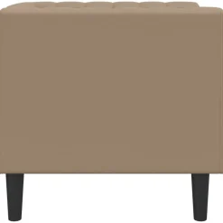 vidaXL Sofás-Sillón Chesterfield de cuero artificial marrón