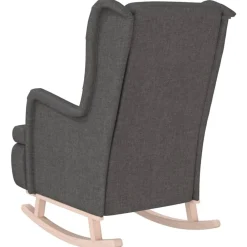 vidaXL Sillas-Sillón con patas mecedoras madera caucho terciopelo