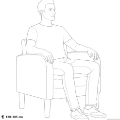 vidaXL Sillas-Sillón con reposabrazos 54 cm cuero sintética