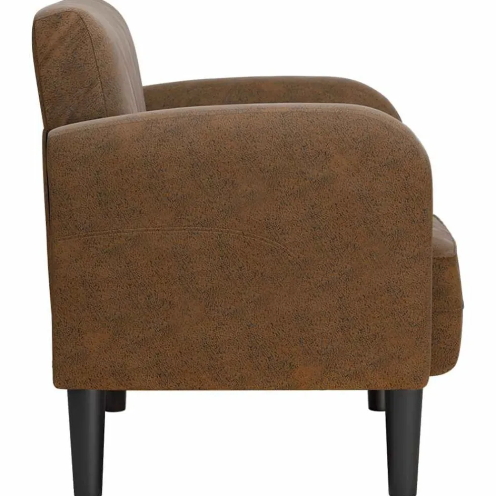 vidaXL Sillón con reposabrazos marrón 54 cm cuero sintética Marrón Sale