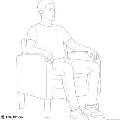 vidaXL Sillón con reposabrazos marrón 54 cm cuero sintética Marrón Sale