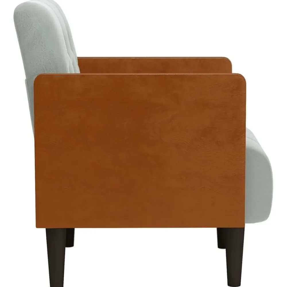 vidaXL Sillas-Sillón con reposabrazos Terciopelo 55 cm