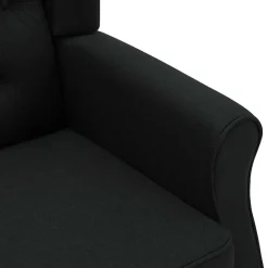 vidaXL Sillas-Sillón con reposapiés de tela