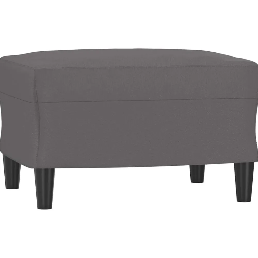 vidaXL Sofás-Sillón con taburete cuero sintético 60 cm