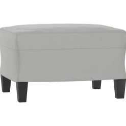 vidaXL Sofás-Sillón con taburete tela de microfibra 60 cm
