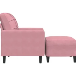vidaXL Sofás-Sillón con taburete terciopelo 60 cm