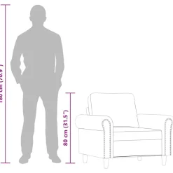 vidaXL Sofás-Sillón cuero sintético 60 cm