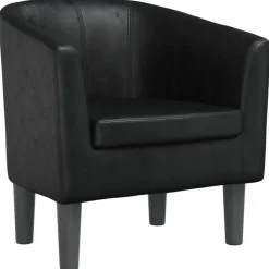 vidaXL Sillas-Sillón cuero sintético