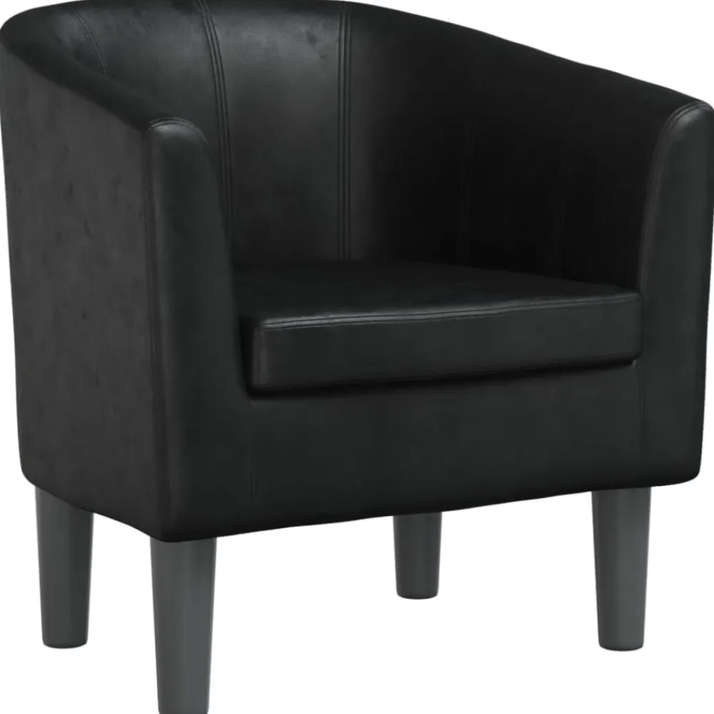 vidaXL Sillas-Sillón cuero sintético