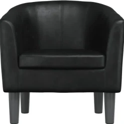 vidaXL Sillas-Sillón cuero sintético