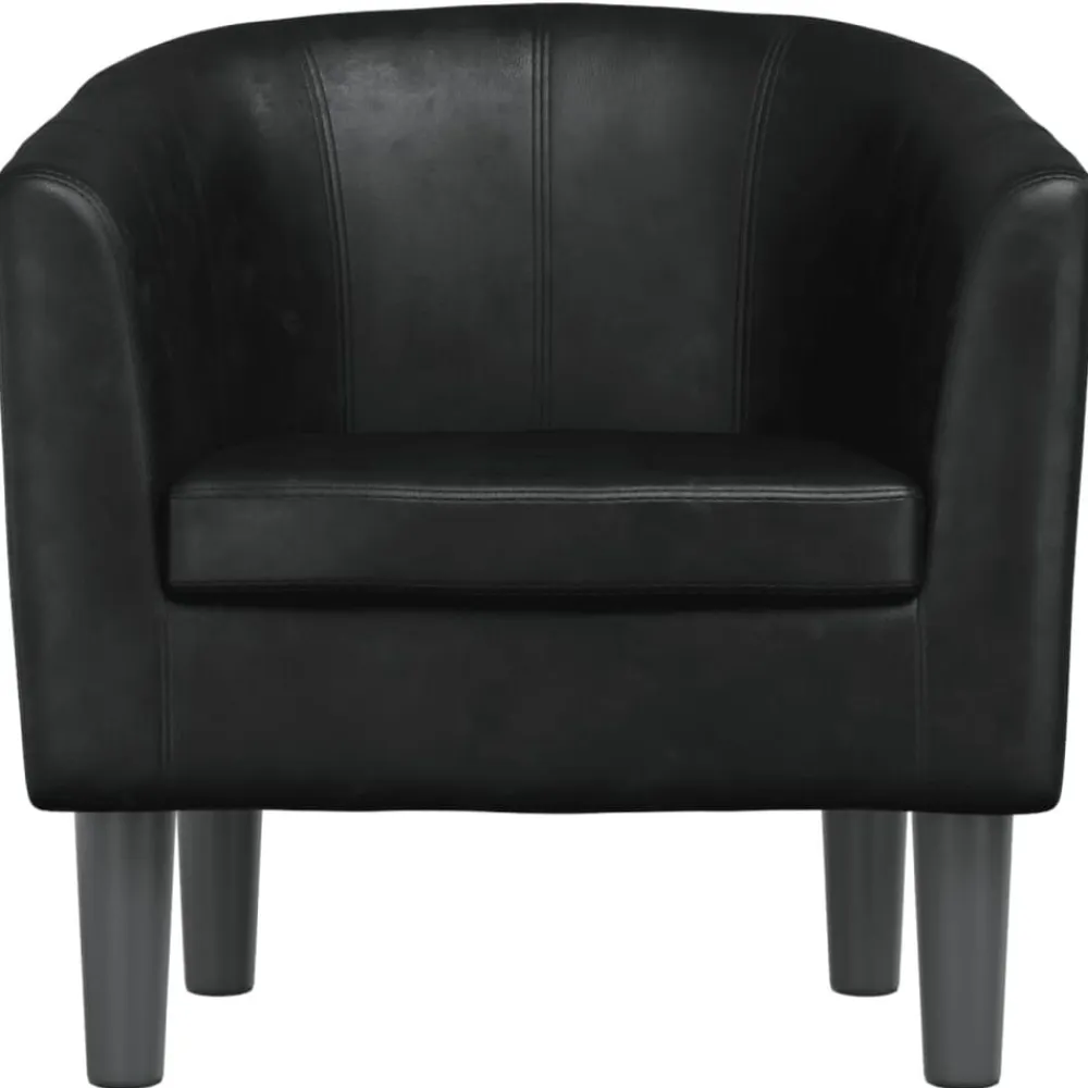 vidaXL Sillas-Sillón cuero sintético