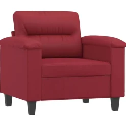 vidaXL Sillón cuero sintético rojo tinto 60 cm Rojo vino tinto Hot