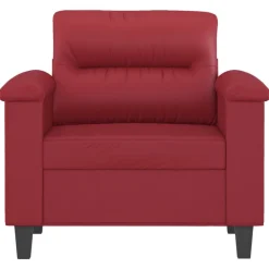 vidaXL Sillón cuero sintético rojo tinto 60 cm Rojo vino tinto Hot