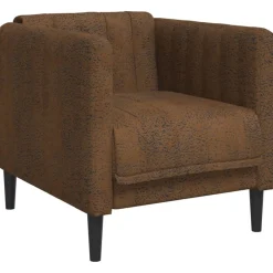 vidaXL Sofás-Sillón de cuero sintético de ante marrón