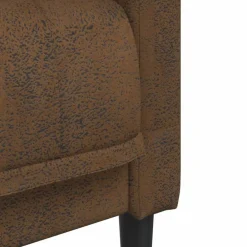 vidaXL Sofás-Sillón de cuero sintético de ante marrón