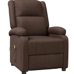 vidaXL Sillón de masaje cuero sintético marrón Marr&oacute;n Clearance