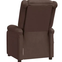 vidaXL Sillón de masaje cuero sintético marrón Marr&oacute;n Clearance