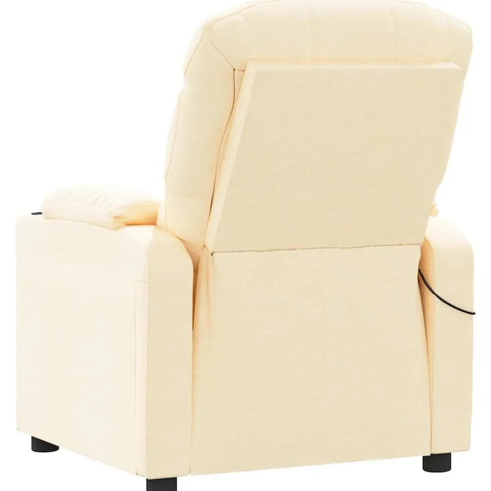 vidaXL Sillón de masaje de tela color Crema
