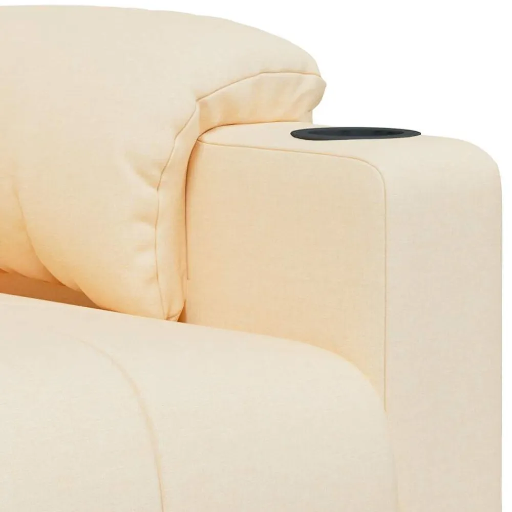 vidaXL Sillón de masaje de tela color Crema