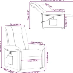 vidaXL Sillas-Sillón de masaje eléctrico reclinable elevable tela