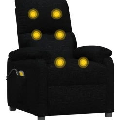 vidaXL Sillas-Sillón de masaje eléctrico tela