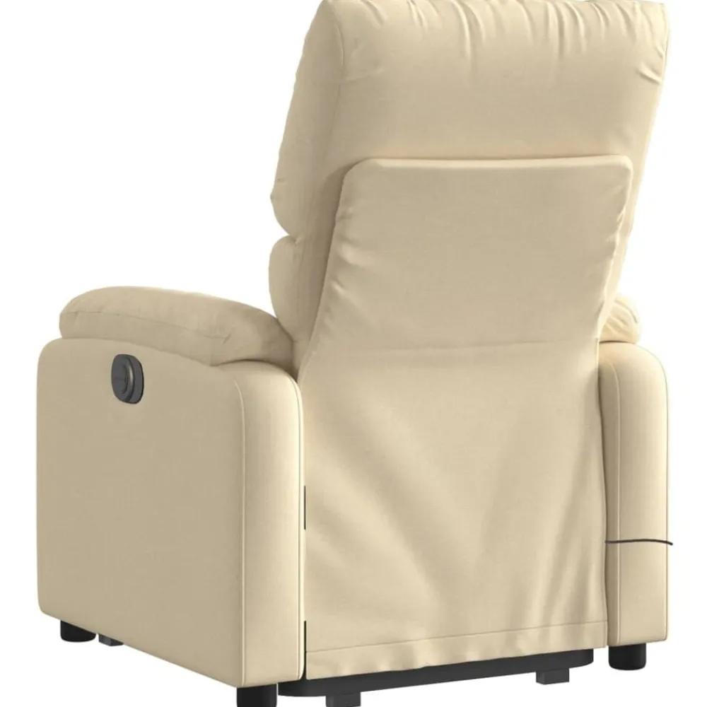 vidaXL Sillas-Sillón de masaje eléctrico reclinable elevable tela