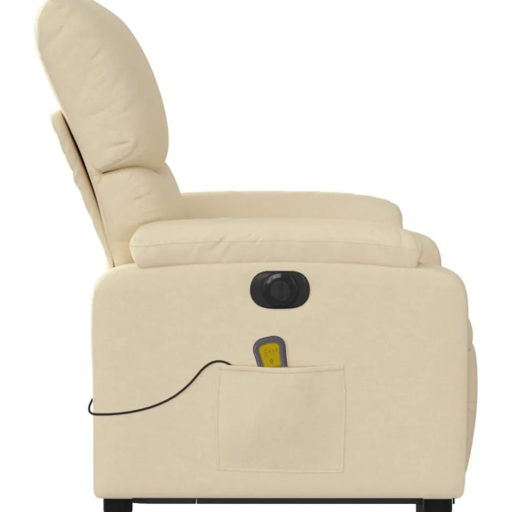 vidaXL Sillas-Sillón de masaje eléctrico reclinable elevable tela