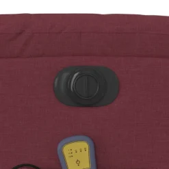 vidaXL Sillón de masaje eléctrico reclinable elevable tela rojo tinto Rojo vino tinto Online