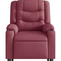 vidaXL Sillón de masaje eléctrico reclinable elevable tela rojo tinto Rojo vino tinto Online