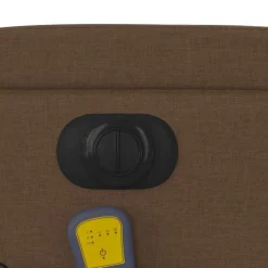 vidaXL Sillas-Sillón de masaje eléctrico reclinable elevable tela marrón