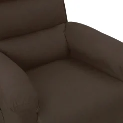 vidaXL Sillón de masaje eléctrico tela marrón oscuro Marr&oacute;n oscuro Sale