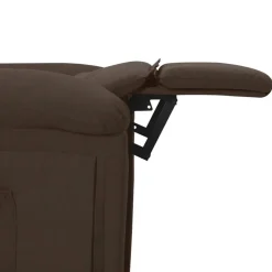 vidaXL Sillón de masaje eléctrico tela marrón oscuro Marr&oacute;n oscuro Sale