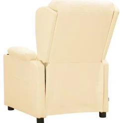 vidaXL Sillón de masaje eléctrico cuero sintético Crema Hot