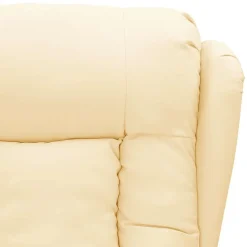 vidaXL Sillón de masaje eléctrico cuero sintético Crema Hot
